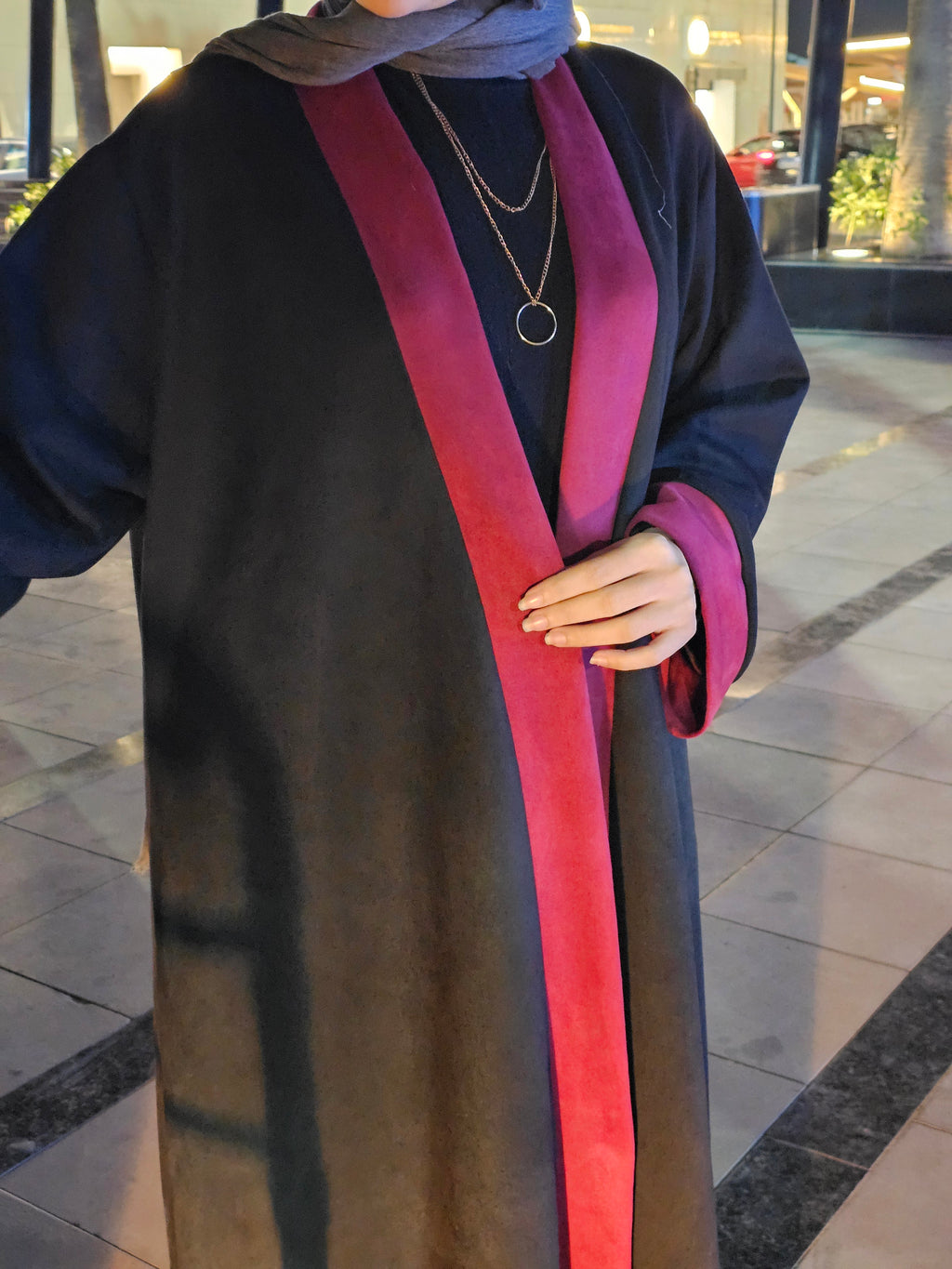 Black Suede Kaftan