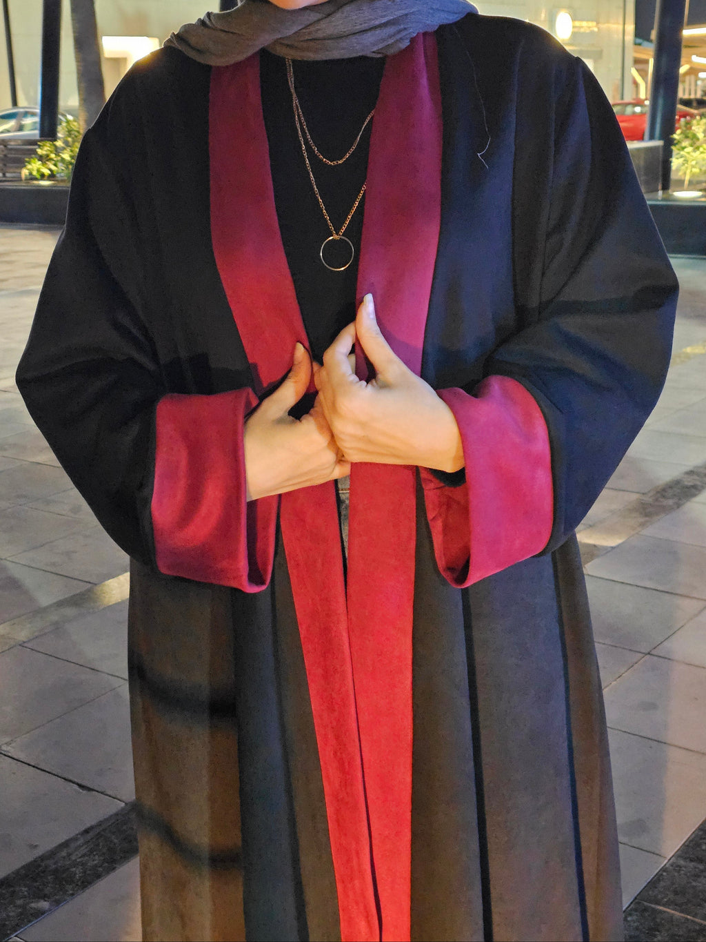 Black Suede Kaftan